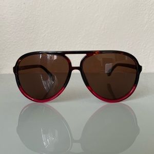 MICHAEL KORS Ludlow Aviator Sunglasses M2752S Brown Tortoise Pink/red Accent